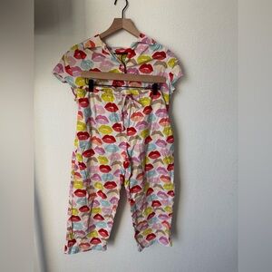 The Cat’s Pajamas 100% Cotton Lip Print PJ Set - Medium